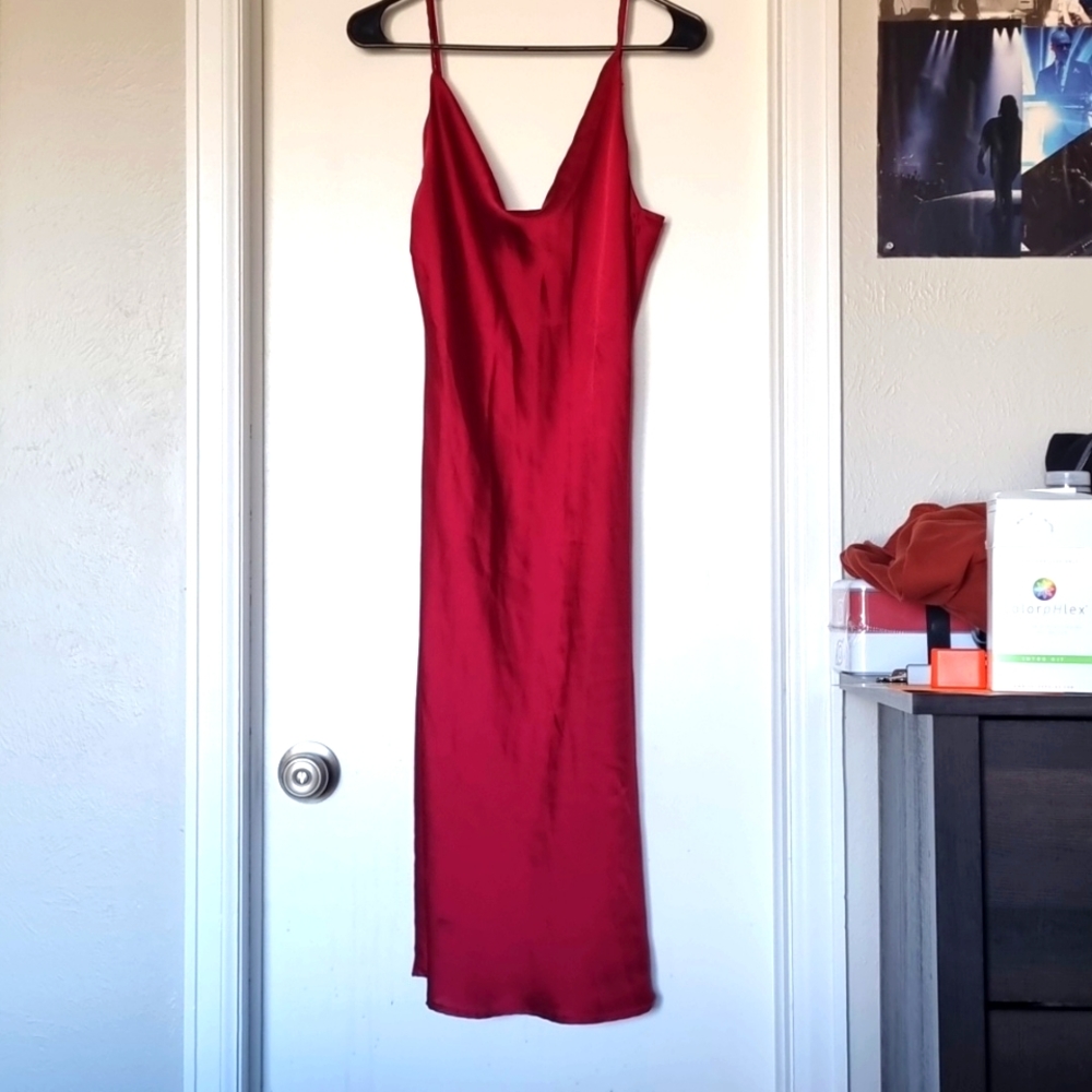 Silky Red Dress